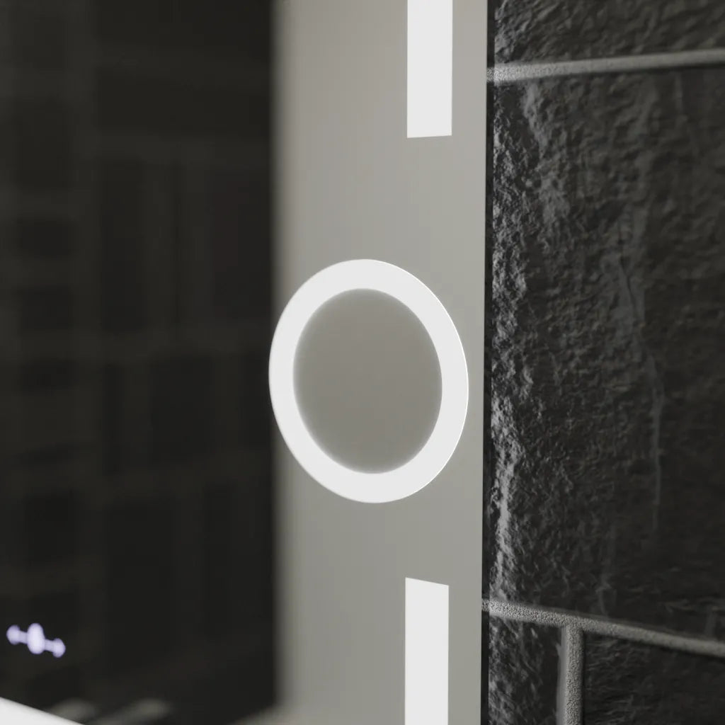 Mirror LED téglalap alakú 80x60cm eclat mozgásglow marcello óraszíni rendszer és farkas hőmérő dimable kozmetikum