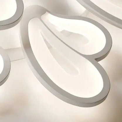 LED -csillár Virág távirányítóval, 60W, 5 szirom, hideg/forró/semleges fény, instabil, fehér