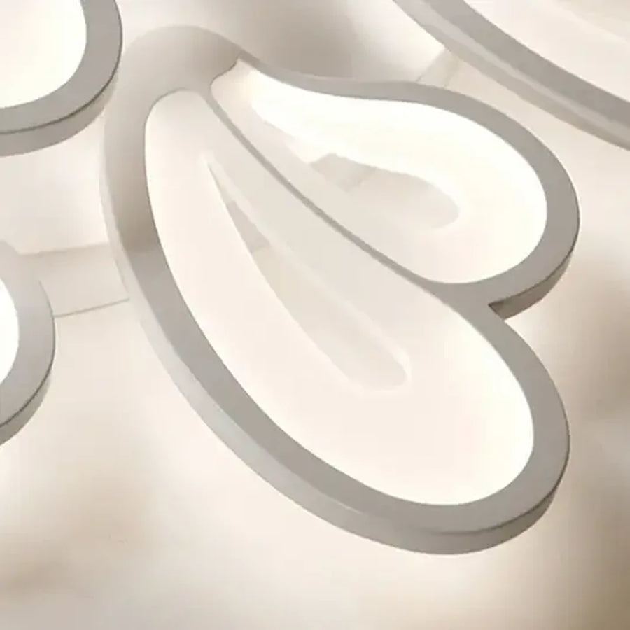 LED -csillár Virág távirányítóval, 60W, 5 szirom, hideg/forró/semleges fény, instabil, fehér