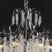 Crystal Chandelier fiamma, 6x E14, 45 cm átmérőjű, arany