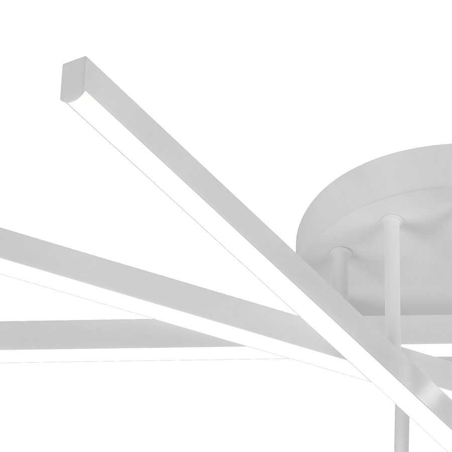 GIO távirányítós LED csillár, 65 W, 5 elem, hideg/hideg/semleges fény, szabályozható, fehér