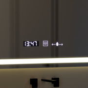 Mirror LED téglalap alakú 120x80cm vérité mozgásglow marcello, letiltási rendszer, óra és hőmérő, undon
