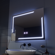 Négyszögletű LED tükör, 80x60 cm, ECLISSA Touch, páramentesítő rendszer, szabályozható