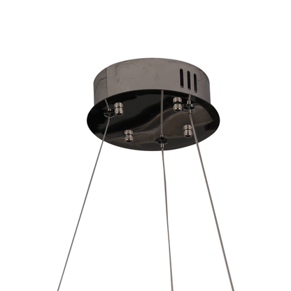 LED kristálycsillár 30W, CC370/500CH, átmérő 49cm, fényes króm, meleg, semleges hideg fény 3000K/4000K/6000K állítható magasságú, fém és kristály