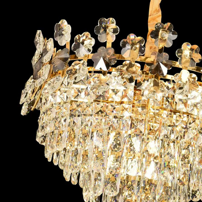Csillár kristály windsor Eleganza 8x E14, 49 cm átmérőjű, fényes arany, állítható magasság