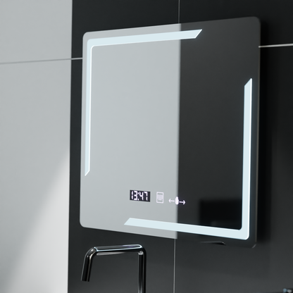 Mirror LED téglalap alakú 80x60cm Rayonement MotionGlow Marcelow rendszer fogyatékosság és Daim hőmérő