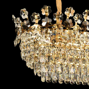 Csillár kristály windsor Eleganza 8x E14, 49 cm átmérőjű, fényes arany, állítható magasság