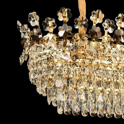 Csillár kristály windsor Eleganza 8x E14, 49 cm átmérőjű, fényes arany, állítható magasság