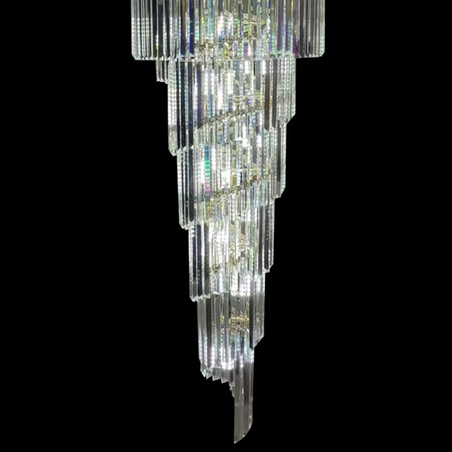Crystal Chandelier Windsor Altiora, 60 cm átmérőjű, 1800 cm magasság, fényes arany, állítható magasság, elegáns kialakítás