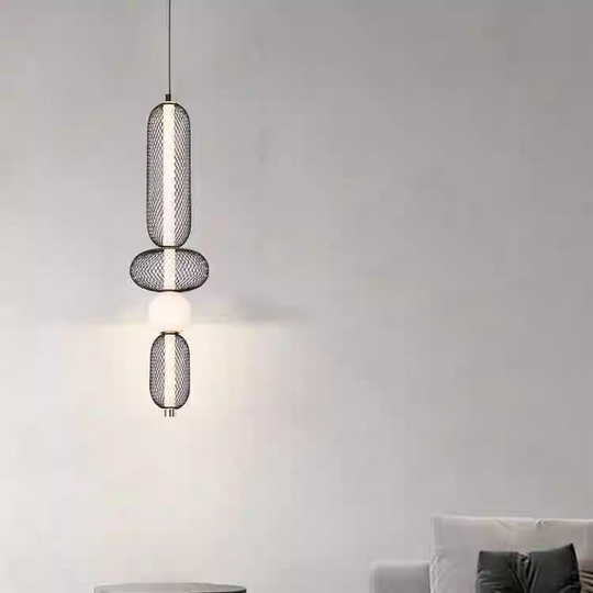 Függesztett LED csillár LM551/4BK, 24W, fény 3000/4000/6000K, fekete, állítható magasságú modern csillárok alapértelmezett cím Alessandro Design