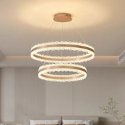 LED -csillár, amelyet távirányítóval felfüggesztettek Fosco 126W, hideg/forró/semleges fény, instabil, állítható magasság, arany