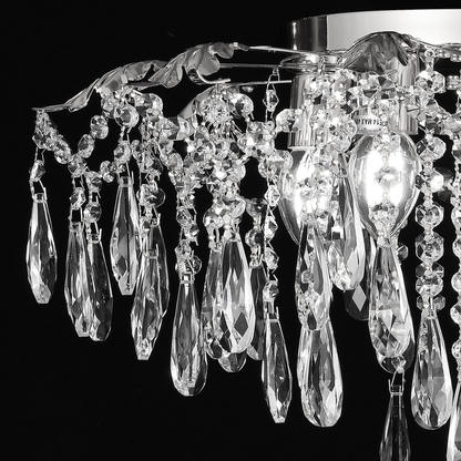 Crystal Chandelier fiamma, 6x E14, 45 cm átmérőjű, arany