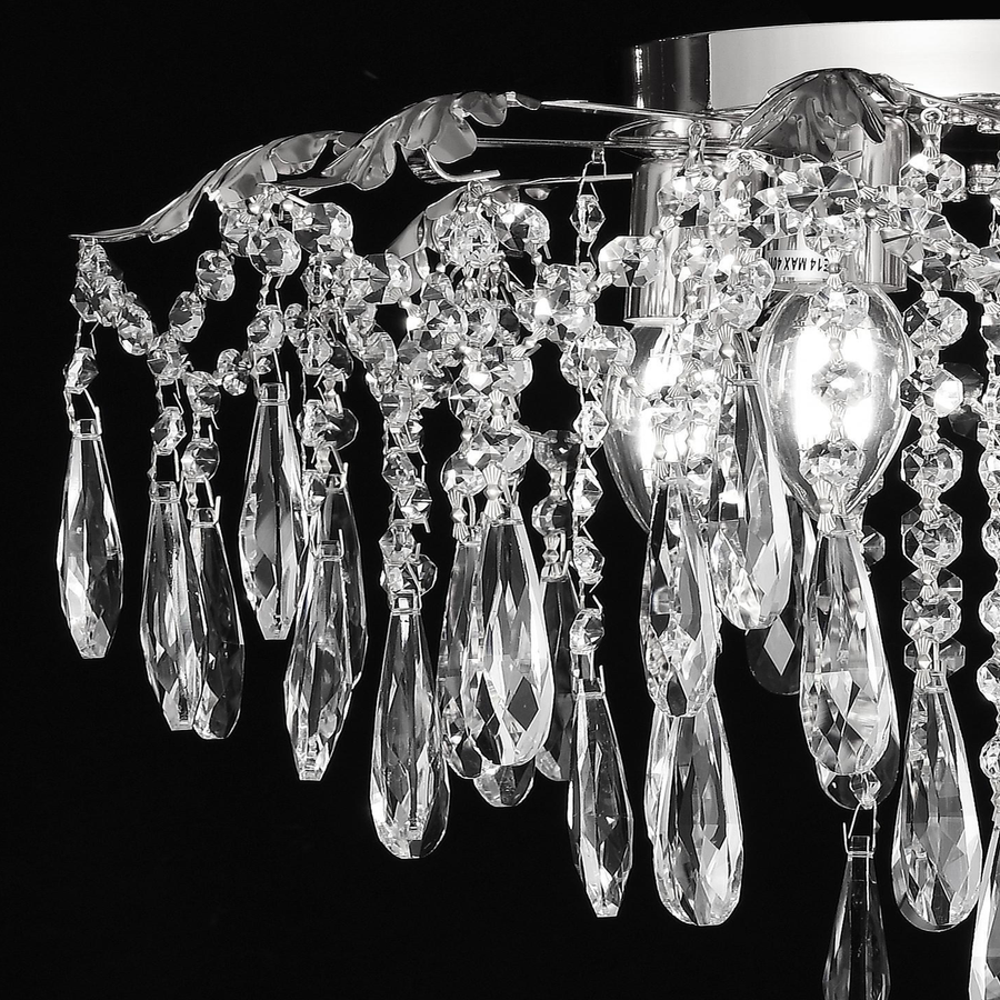 Crystal Chandelier fiamma, 6x E14, 45 cm átmérőjű, arany
