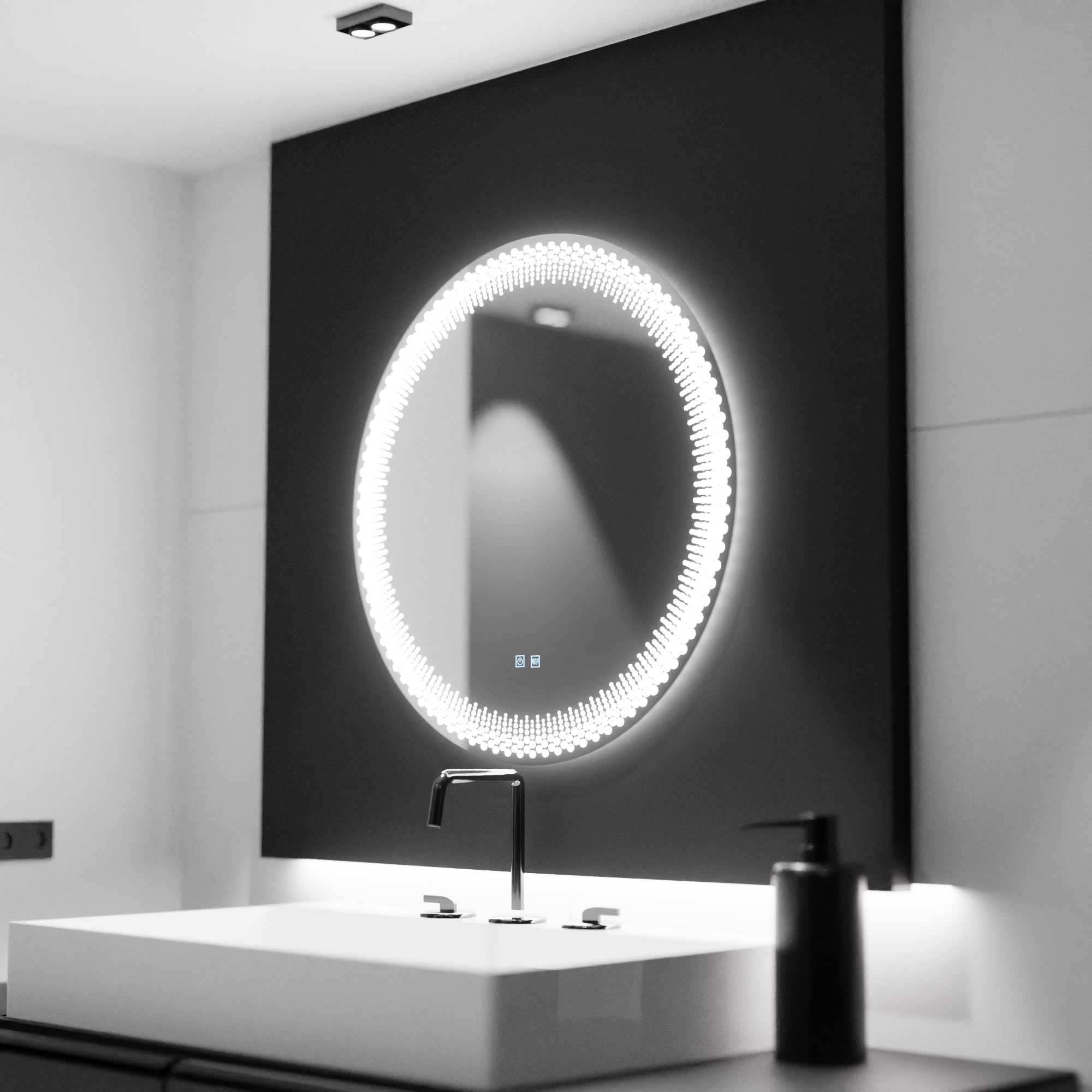 60 cm -es kerek LED -tükör - Stellaire Touch System ismeretlen letiltás