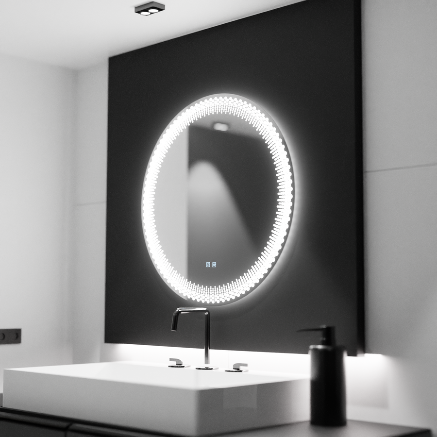 Kerek LED -tükör, 70 cm, Corona érintés, leolvasztási rendszer, dimablable