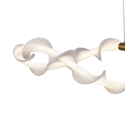 Függesztett akril LED csillár LT762/2GD, 36W, meleg/semleges/hideg fény 3000/4000/6000K, aranyfehér, állítható magasságú