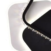 LED -csillár Prismiq 34W Crystal, 3 négyzet, hideg/forró/semleges fény, fekete