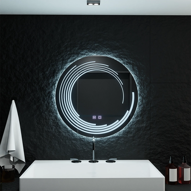 Kerek LED-es tükör, 70 cm-es Lira Verità Touch szabályozható páramentesítő rendszer