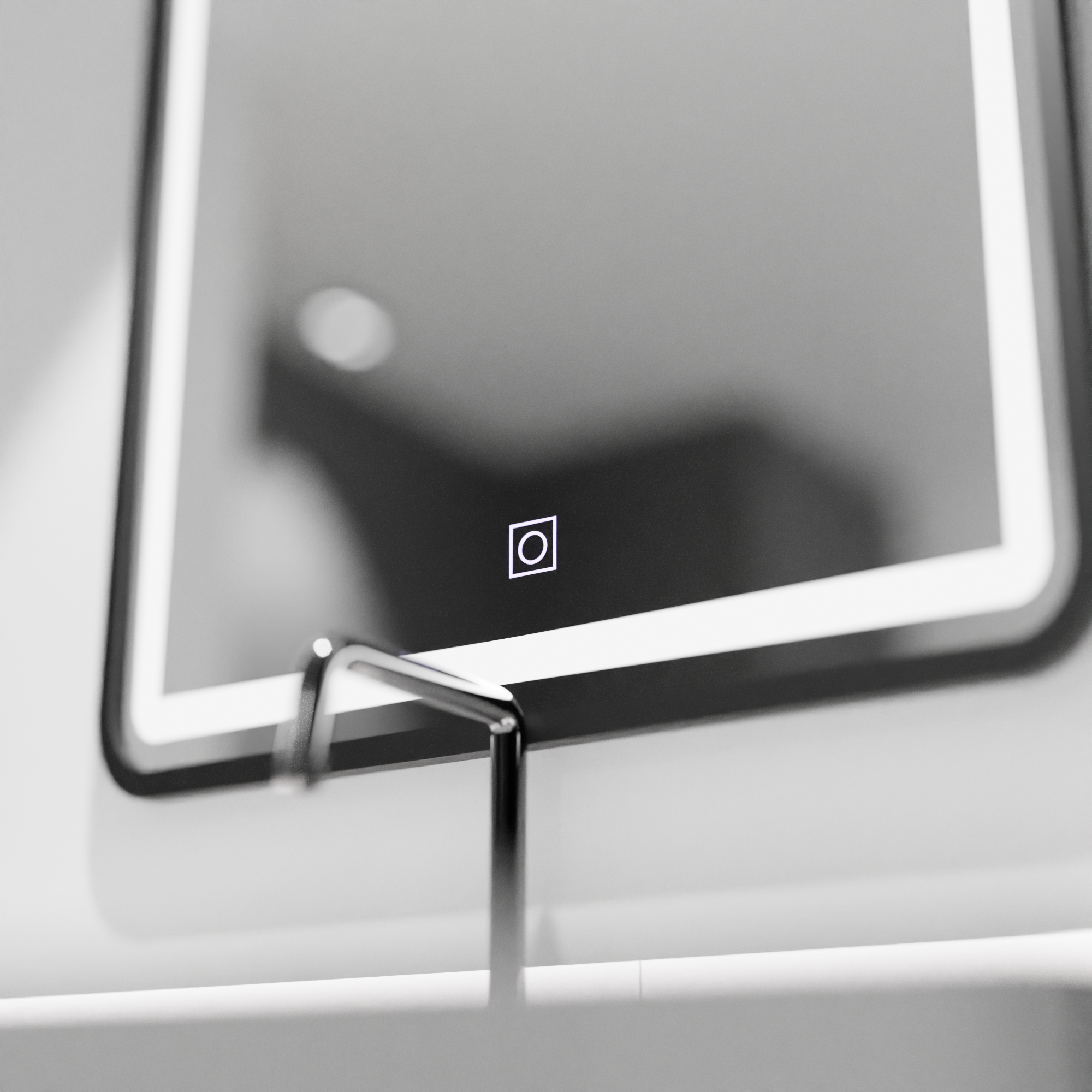 Tükör LED téglalap alakú 60x80cm OMBE BASIC Touch