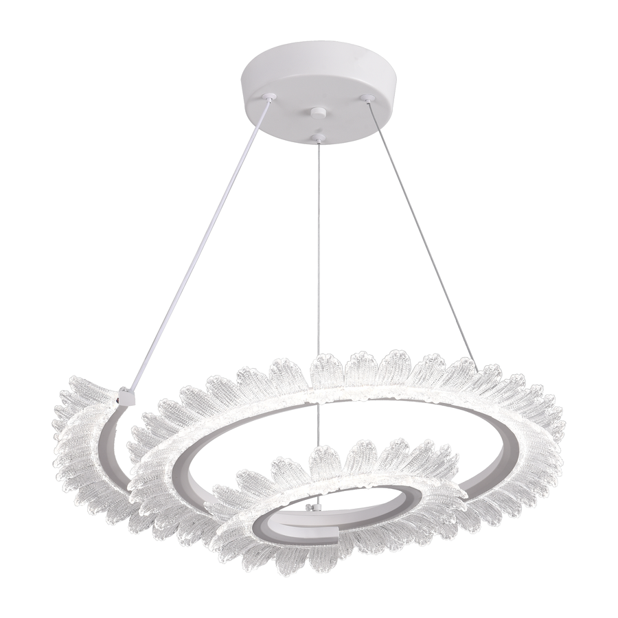 LULUS LED PRISM LUMINIS, CRYSTAL ÉS MÉG, 210W, 4 CIRCLES, DIMILE, állítható magasság, hideg/forró/semleges fény, fényűző világítás