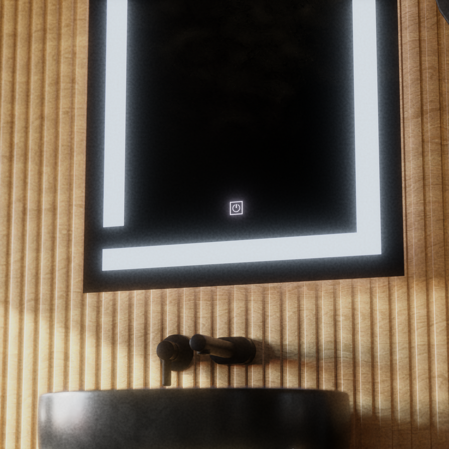 Giga LED tükör, 60x80cm, Touch, 6000K fény