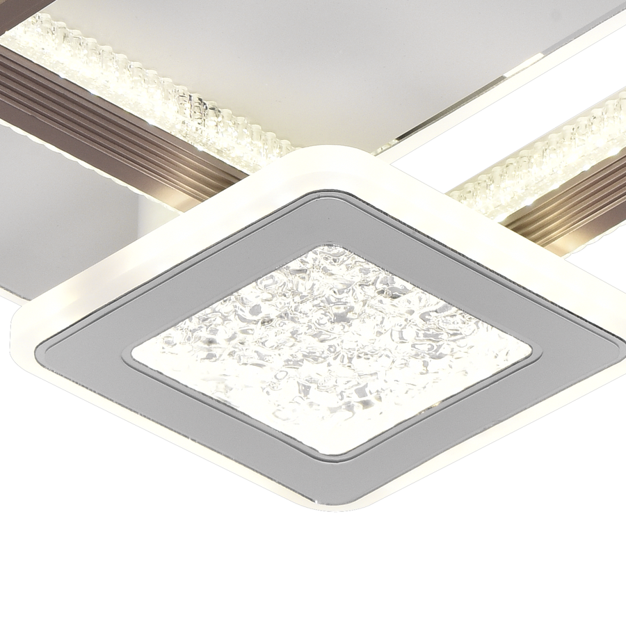 LED LED nyxora 36W, 3 négyzet, hideg/forró/semleges fény, fekete