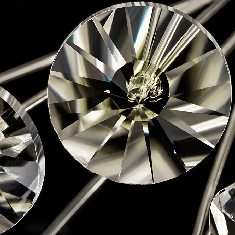 Chandelier Crystal Segovia Magno 5x E14, 60cm diameter, glossy silver, adjustable height