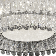 LED csillár LLC130/1CH, kristály és fém, 31 W, 1 kör, szabályozható, állítható magasságú, hideg/meleg/semleges fény, luxus világítás