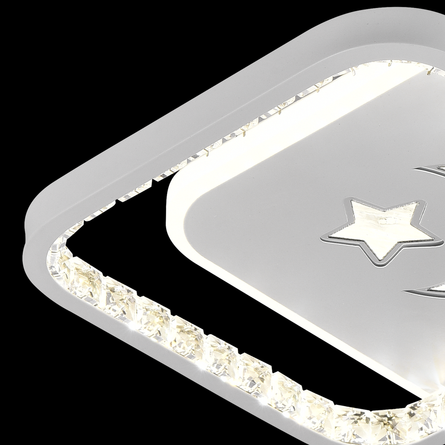 LED LED Peru 36W, 2 négyzet, hideg/forró/semleges fény, fekete