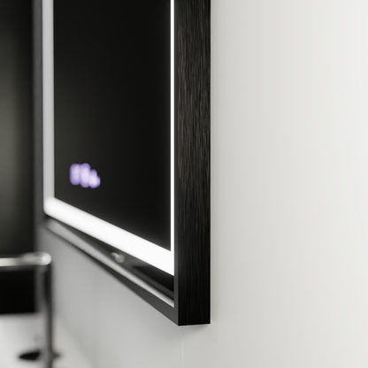 Tükör LED téglalap alakú 120x80cm raggio mozgás ragyogó marcello leolvasztó rendszer hőmérője és dimálható óra