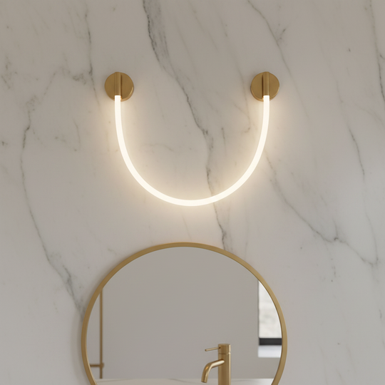 LED fali lámpa, 110cm, 3000K/4000K/6000K, arany beltéri fali lámpa Alapértelmezett cím Alessandro Design