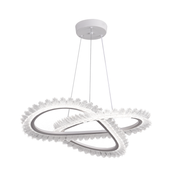 LULUS LED PRISM LUMINIS, CRYSTAL ÉS MÉG, 210W, 4 CIRCLES, DIMILE, állítható magasság, hideg/forró/semleges fény, fényűző világítás