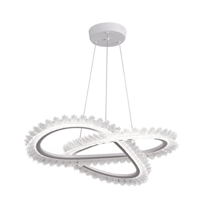 LULUS LED PRISM LUMINIS, CRYSTAL ÉS MÉG, 210W, 4 CIRCLES, DIMILE, állítható magasság, hideg/forró/semleges fény, fényűző világítás