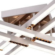 LED csillár távirányítóval LT178/4WH, 54W, 4 elem, hideg/meleg/semleges fény, szabályozható, fehér