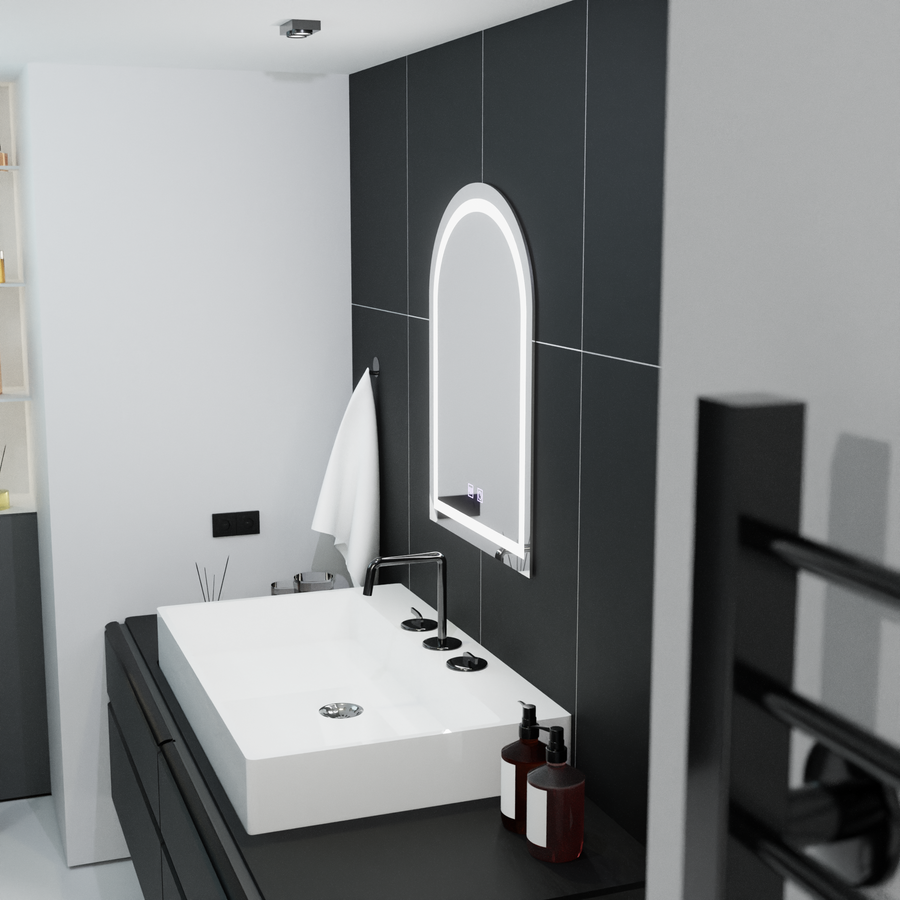 Arcata 60x80cm LED -tükör, Arco Touch, leolvasztási rendszer, dimálható