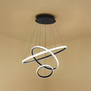 Ricci 45W felfüggesztett LED, 3 kör, hideg/forró/semleges fény, fekete, állítható magasság