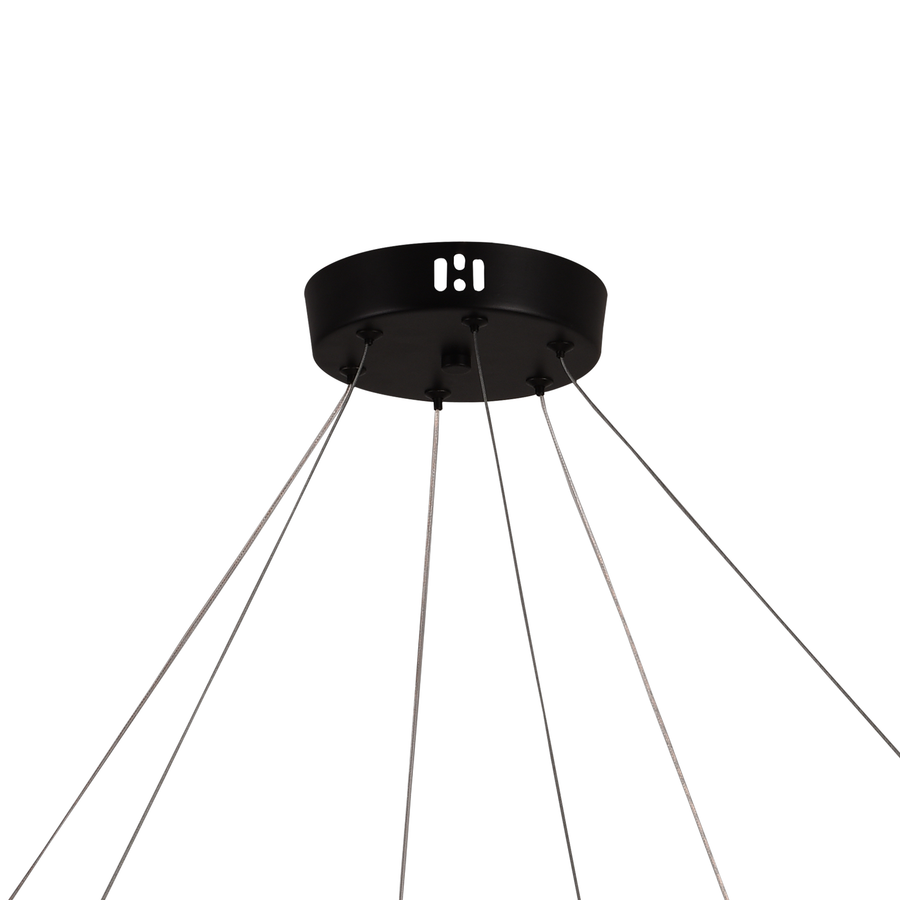 Függesztett akril LED csillár LT760/3GD, 28W, meleg/semleges/hideg fény 3000/4000/6000K, fehér, állítható magasságú, fém és akril