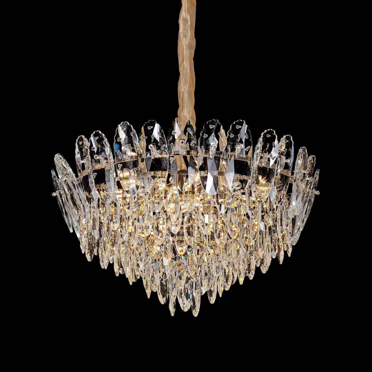 Kristálycsillár, AURELIUS Magno, 11xE14, átmérő 60 cm, fényes arany, állítható magasságú, fém és kristály kristálycsillárok, alapértelmezett cím Alessandro Design