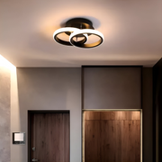 LED csillár VERTEX CIRCULA 22W, 2 kör, fém keret, hideg/meleg/semleges fény, fekete