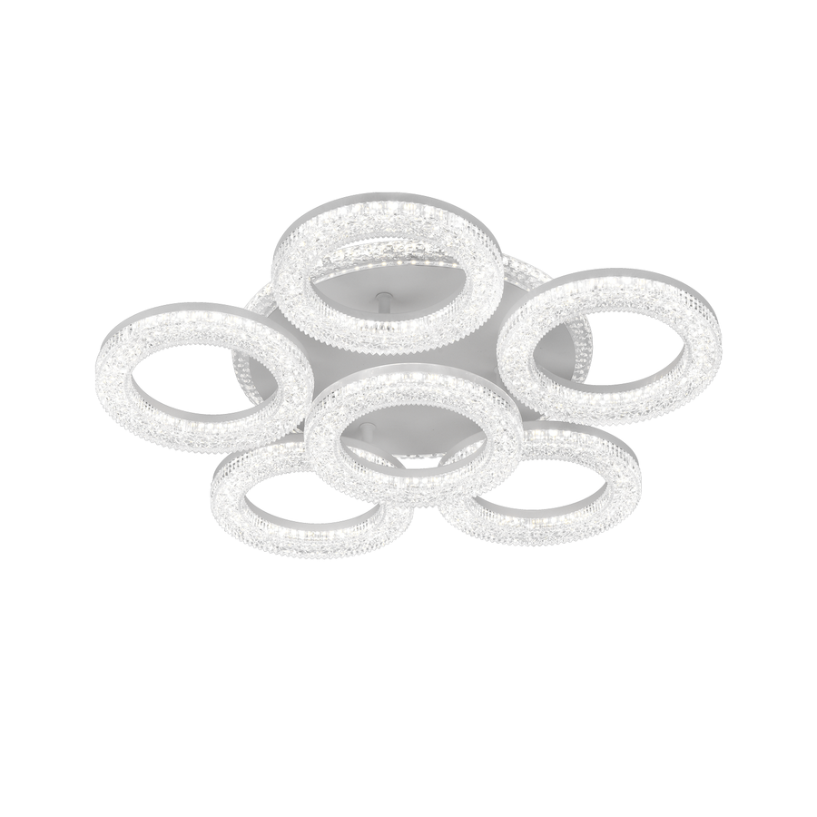 LED LED FREJA távirányítóval, 90W, 3000K/4000K/6000K, DIMILE, FEHÉR, KRISTALS