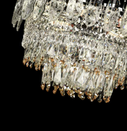 Csillár kristály windsor Eleganza 8x E14, 49 cm átmérőjű, fényes arany, állítható magasság