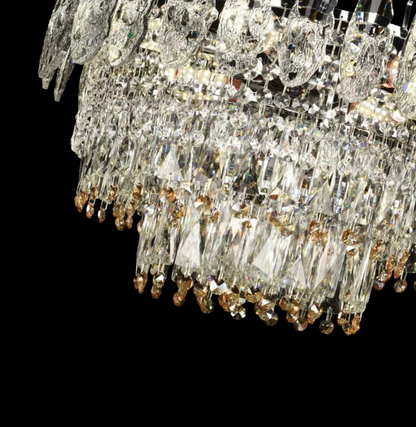 Csillár kristály windsor Eleganza 8x E14, 49 cm átmérőjű, fényes arany, állítható magasság