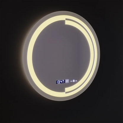 60 cm -es kerek LED -es tükör mozgásgátló érzékelő consuel marcellow dimable órás leolvasztási rendszer