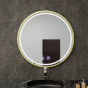 Kerek LED -tükör, 70 cm, érintő glanz, letiltási rendszer, Daisy