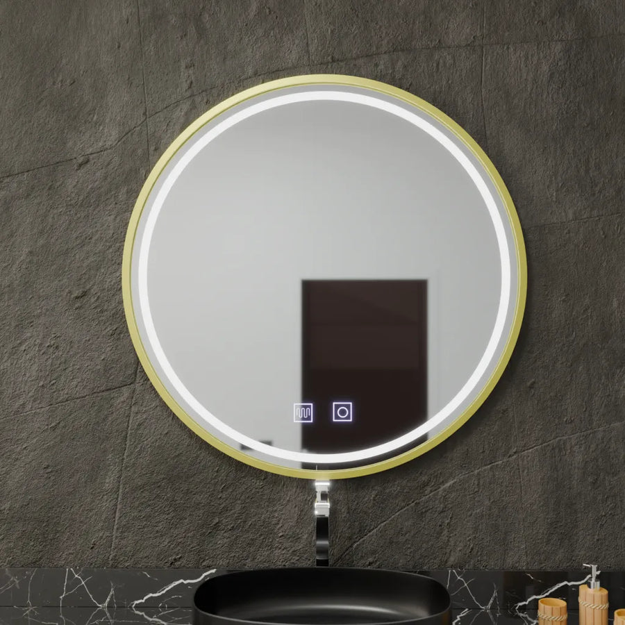 Kerek LED -tükör, 70 cm, érintő glanz, letiltási rendszer, Daisy