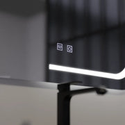 Téglalap alakú LED -tükör, 80x60 cm, érintse meg az ulrich -t, a szétszerelést, dimálható