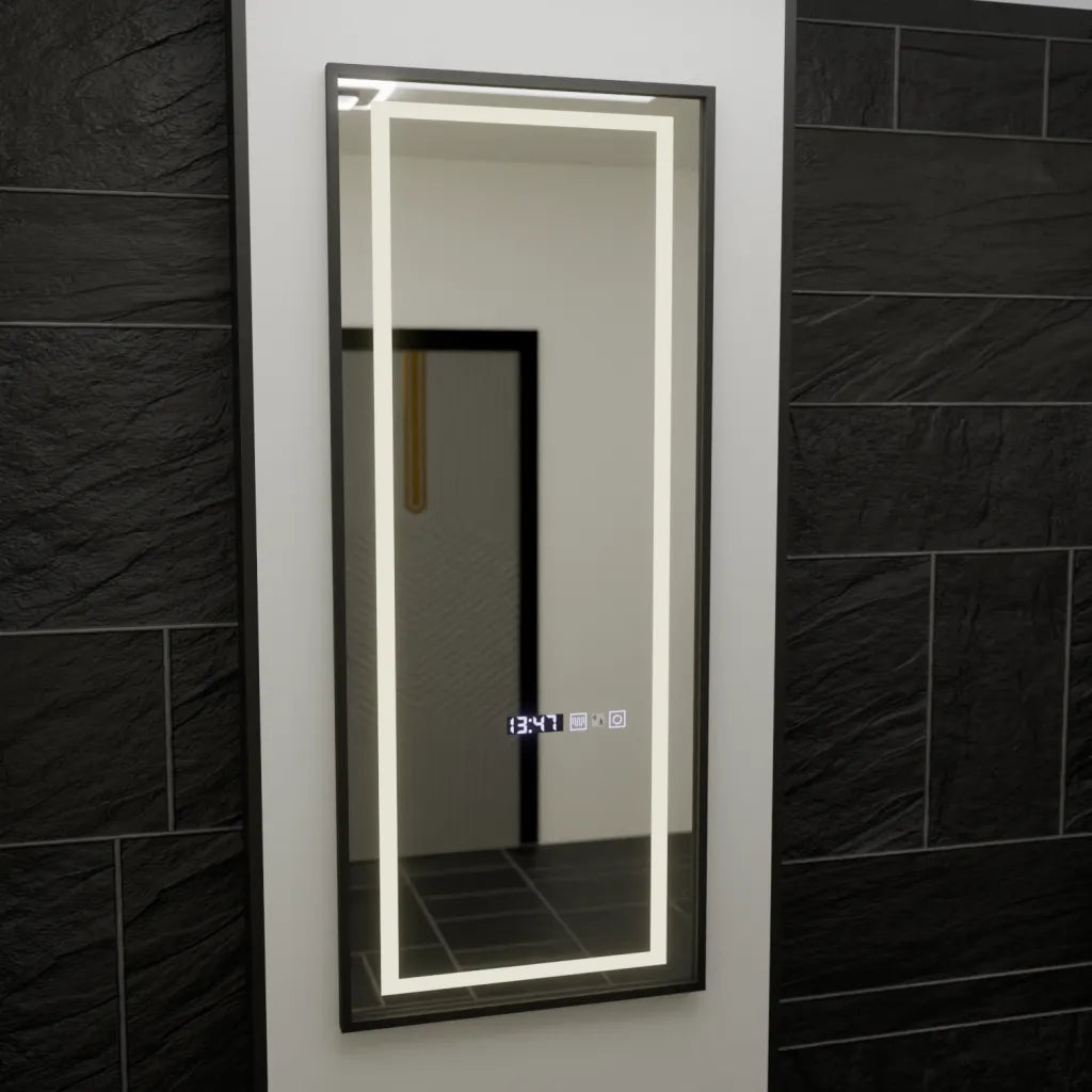 Mirror LED RECTANGULA 60X150CM BIANCA SENSOR RADAR Marcello óra Puff és Dimable Hőmérő