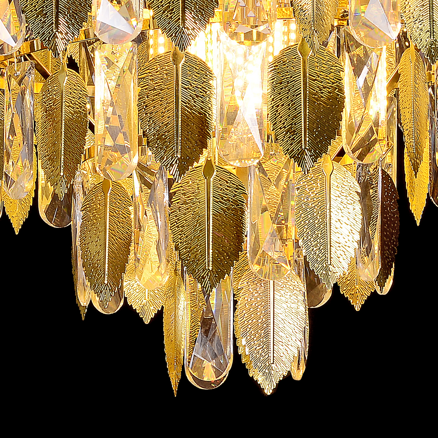 Csillár kristály windsor Eleganza 8x E14, 49 cm átmérőjű, fényes arany, állítható magasság