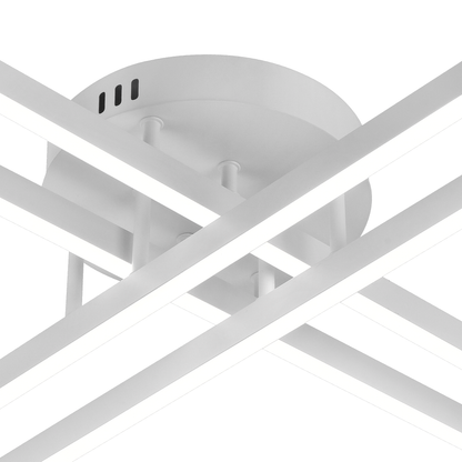 LED -csillár Gio távirányítóval, 43W, 4 elem, hideg/semleges fény/semleges, fehér, fehér