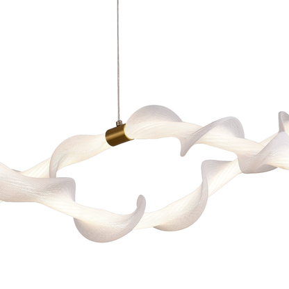 Függesztett akril LED csillár LT762/2GD, 36W, meleg/semleges/hideg fény 3000/4000/6000K, aranyfehér, állítható magasságú